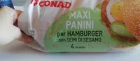 Suhkru kogus sees Maxi panini per Hamburger con semi di sesamo