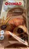 Zuckermenge drin cornetti integrali farciti al cioccolato fondente