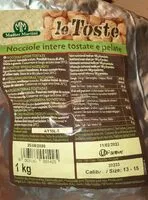 İçindeki şeker miktarı Le Tostate - Nocciole intere tostate pelate