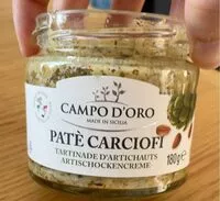 Sokerin määrä sisällä PATE CARCIOFI