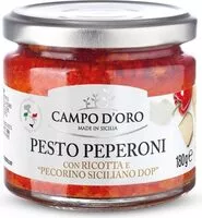 Sokerin määrä sisällä Pesto dIGPeperoni con ricotta e pecorino siciliano dop