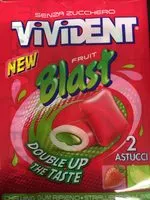 Jumlah gula yang masuk Vivident fruit blast