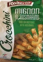 入っている砂糖の量 Mignon al rosmarino