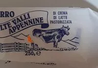 Amount of sugar in Burro Alte Valli Appennine