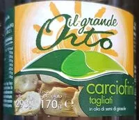 入っている砂糖の量 Carciofini tagliati