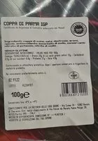 Quantité de sucre dans Coppa di Parma IGP