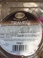 Quantité de sucre dans Bonta Divina Selection Tiramisu le pot de 100 g