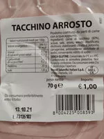 Jumlah gula yang masuk Tacchino arrosto