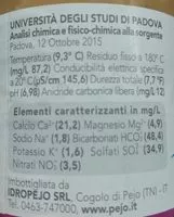 Sugar and nutrients in Pejo