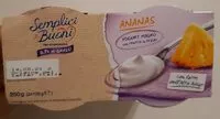 Sokerin määrä sisällä Yogurt ananas