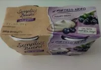 Sokerin määrä sisällä Yogurt magro val mirtillo nero