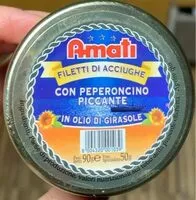 İçindeki şeker miktarı Filetti di acciughe con peperoncino piccante