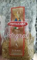 Azúcar y nutrientes en Pasta zara