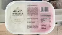 Suhkru kogus sees Gelato alla fragola e gelato al gusto limone