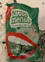 Sokerin määrä sisällä Latte menta