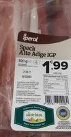 Cantidad de azúcar en Speck Alto Adige IGP