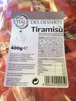 Sucre et nutriments contenus dans L-italie des desserts