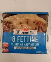 入っている砂糖の量 8 fettine al grana padano dop