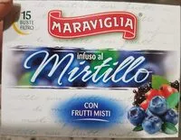 Suhkru kogus sees Infuso al mirtillo