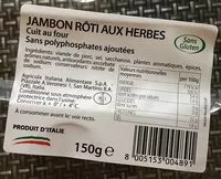 含糖量 Jambon rôti aux herbes