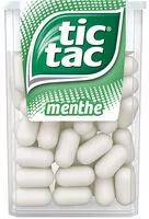 Suhkur ja toitained sees Tic tac