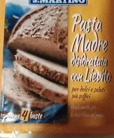 Sokerin määrä sisällä pasta madre disidratata con lievito