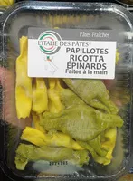 İçindeki şeker miktarı Papillotes Ricotta épinards