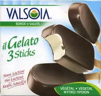 Polos de leche de soja recubiertos con chocolate