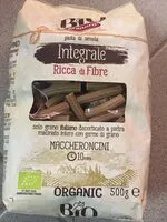 Количество сахара в Bio integrale maccheroncini