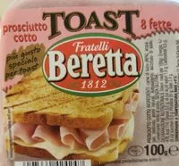 Quantité de sucre dans Prosciutto cotto toast