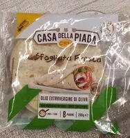 Suhkru kogus sees La sfogliata fresca