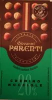 入っている砂糖の量 Cremino nocciole 26%