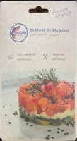 Suhkru kogus sees Tartare di salmone con semi di sesamo