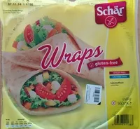 Quantité de sucre dans Wraps,   Gluten-free