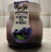 Amount of sugar in Alpiyò Valtellina yogurt mirtillo