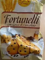 Suhkru kogus sees Fortunelli con gocce di cioccolato