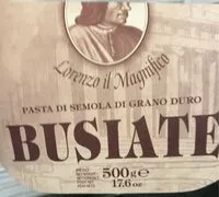 Suhkru kogus sees Busiate