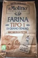 Amount of sugar in Farina tipo 1 di grano tenero macinata a pietra
