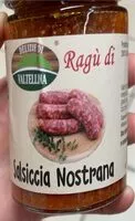 İçindeki şeker miktarı Ragú di salsiccia nostrana