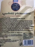 Cantidad de azúcar en Agnolotti piemontesi