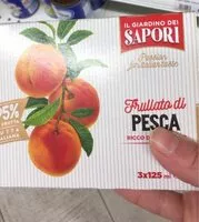 入っている砂糖の量 Frullato di pesca