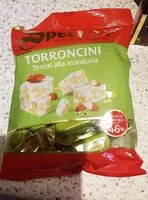Jumlah gula yang masuk Torroncini teneri alla mandorla