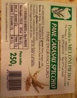 Quantité de sucre dans Pane Carasau