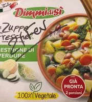 Suhkru kogus sees Minestrone di verdure con soia edamame