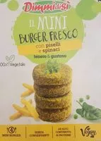 Suhkru kogus sees il mini burger fresco con piselli e spinaci