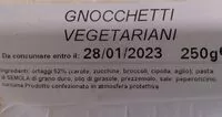 Suhkru kogus sees Gnocchetti vegetariani