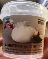 Sokerin määrä sisällä Burratina al tarfufo