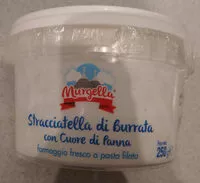 Sokerin määrä sisällä Stracciatella di burrata