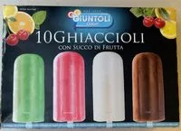 入っている砂糖の量 Ghiaccioli