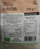 चीनी की मात्रा Crusca di avena